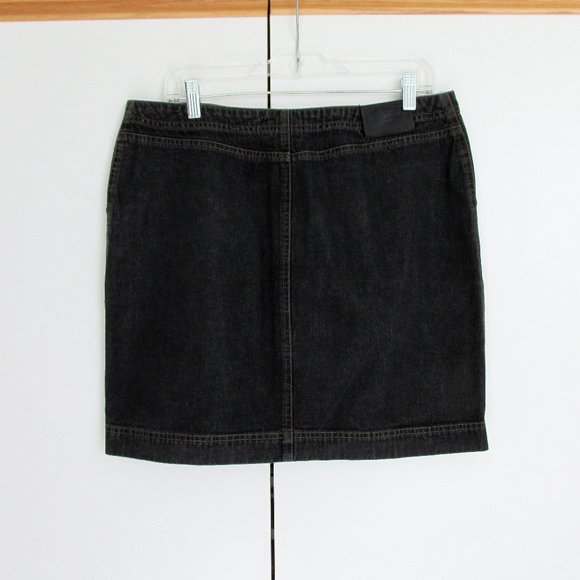 Lauren Jeans Co LRL Button-up Dark Wash Mini Skirt - Picture 2 of 10